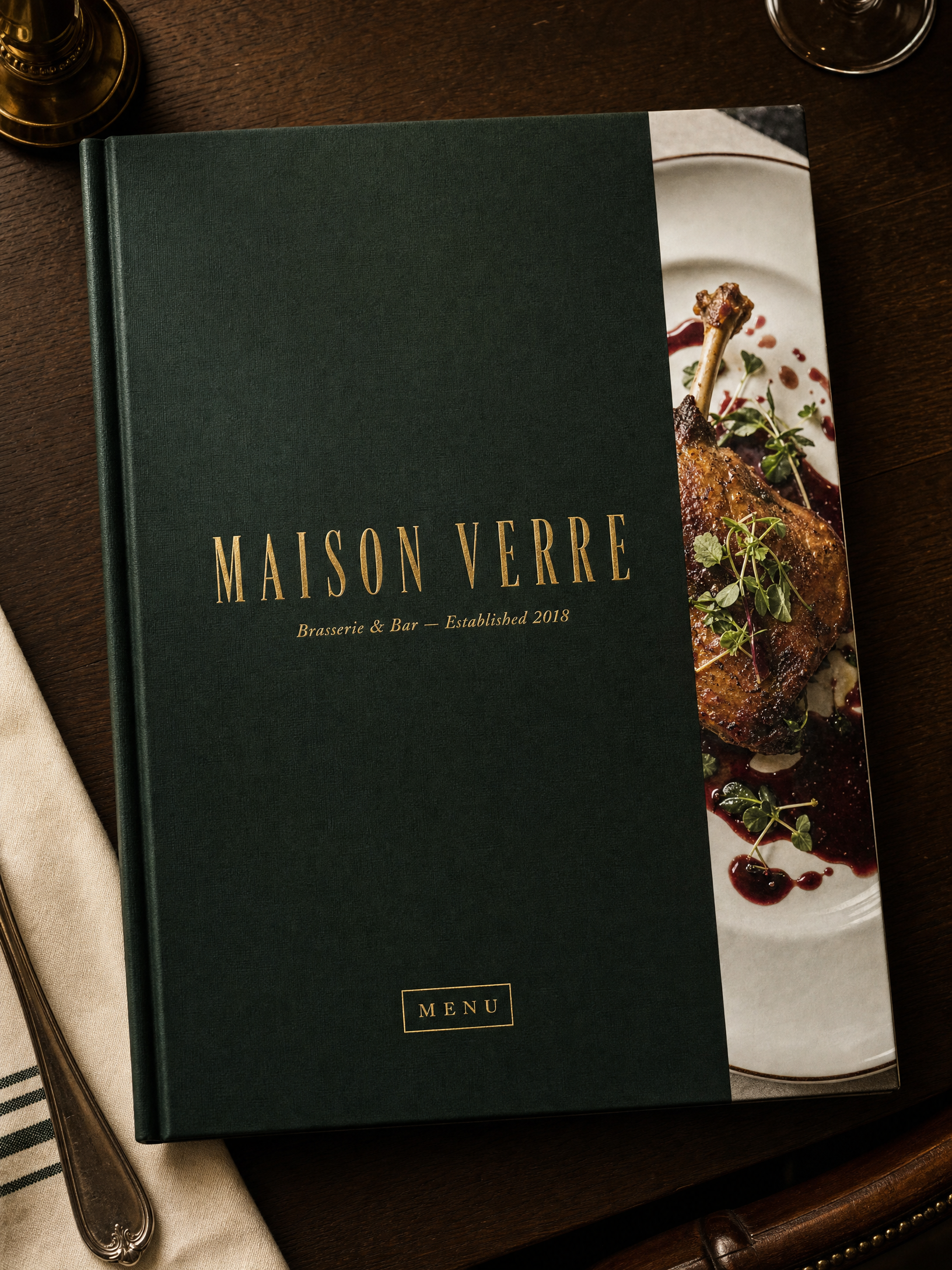 European Brasserie menu concept